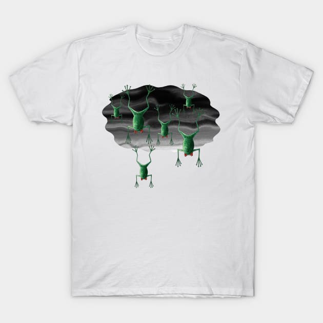 Shower of Frogs T-Shirt by Scratch